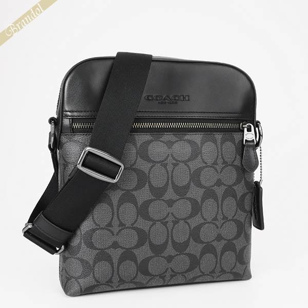 コーチ ショルダーバッグ COACH シグネチャー 縦型 ブラック系 メンズ 4010 QBMI5