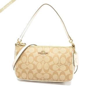コーチ ショルダーバッグ COACH レディース シグネチャー 2way ポシェット ライトベージュ F58321 IMDQC