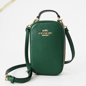 《P5倍_29日23:59迄》コーチ ショルダーバッグ COACH フォーン クロスボディ 縦型 ダークグリーン レディース CB854 IMCZS｜brandol