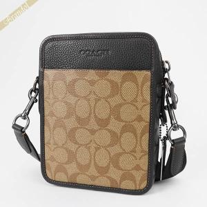 コーチ ショルダーバッグ COACH シグネチャー 縦型 ベージュ×ブラック CC090 QBTUP◇｜brandol