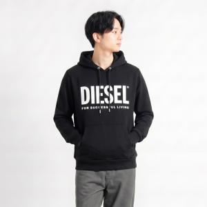DIESEL（ディーゼル） パーカー ロゴ フーディー S/M/L ブラック
