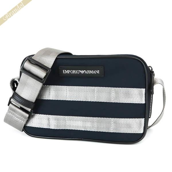 エンポリオアルマーニ ショルダーバッグ EMPORIO ARMANI メンズ バイカラー ネイビー ...