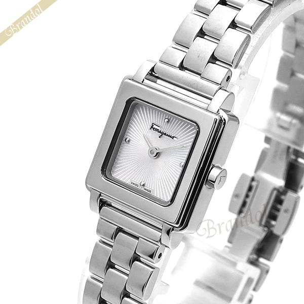 フェラガモ 腕時計 Ferragamo レディース SQUARE スクエア 20mm ホワイトパール...