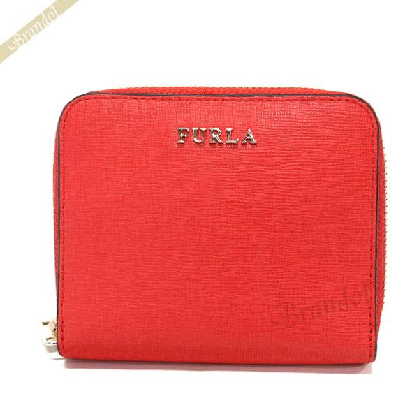 フルラ 二つ折り財布 FURLA レディース バビロン レザー オレンジレッド系 PR84 B30 ...