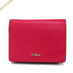 フルラ ニつ折り財布 FURLA レディース BABYLON バビロン レザー ミニ財布 レッド系 PZ28 B30 RUB / 962177