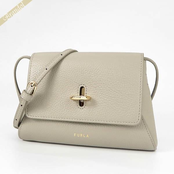 フルラ ショルダーバッグ FURLA レディース NET ネット ポシェット レザー グレージュ W...