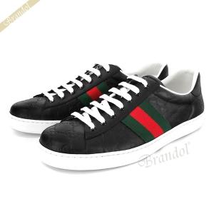 《P8倍_12日23:59迄》グッチ スニーカー GUCCI メンズ Ace エース シグネチャー ブラック 386750 CWCG0 1070｜brandol