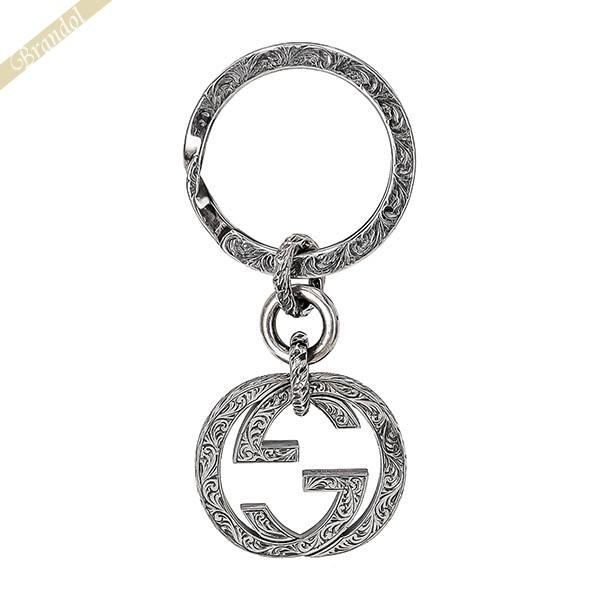 《P5倍_29日23:59迄》グッチ キーリング GUCCI インターロッキングG キーホルダー シ...