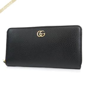 グッチ 長財布 GUCCI 財布 レディース ラウンドファスナー プチ マーモント レザー ブラック 456117 CAO0G 1000｜brandol