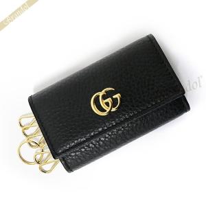 グッチ キーケース GUCCI レディース プチ マーモント レザー 6連 ブラック 456118 CAO0G 1000