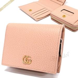 グッチ 二つ折り財布 GUCCI レディース プチ マーモント レザー コインケース カードケース ライトピンク 546586 CAO0G 5909｜brandol