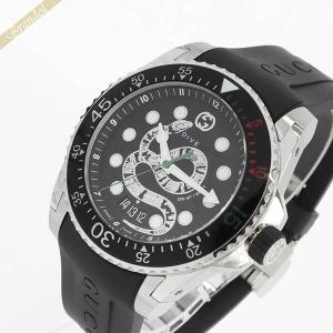 GUCCI グッチ メンズ腕時計 DIVE ダイブ スネークモチーフ 45mm ブラック YA136217｜brandol