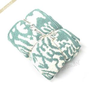 カシウエア ブランケット kashwere DAMASK THROW ダマスク 総柄 ひざ掛け ブルー系×ホワイト T288152 0041｜brandol