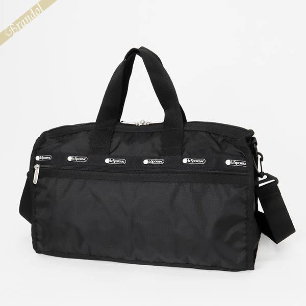 レスポートサック ボストンバッグ LeSportsac 2way ショルダーベルト付 無地 ブラック...
