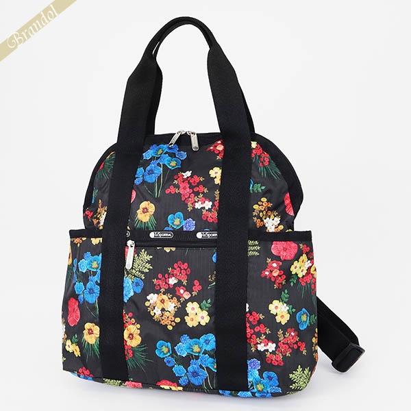 レスポートサック ミニボストンバッグ LeSportsac DOUBLE TROUBLE 花柄 ブラ...