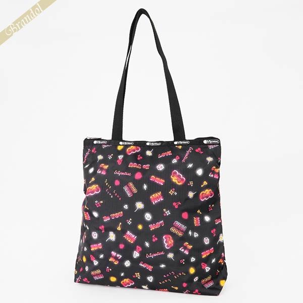 レスポートサック トートバッグ LeSportsac EASY MAGAZINE TOTE ネオン風...