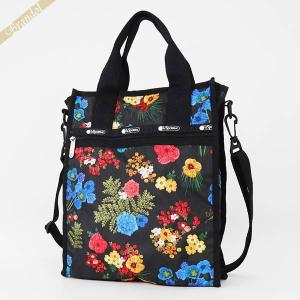 《P6倍_23日23:59迄》レスポートサック トートバッグ LeSportsac SMALL N/S TOTE 縦型 2wayショルダーバッグ 花柄 ブラック系マルチカラー 3538 E477｜brandol