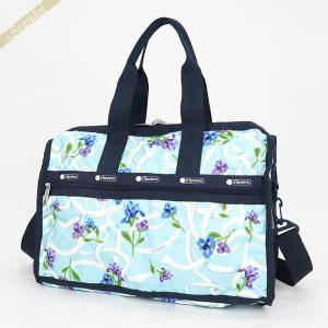 レスポートサック ボストンバッグ LeSportsac DELUXE MED WEEKENDER 花柄 ライトブルー系 4318 G823｜brandol