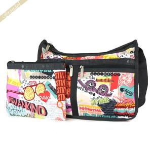 レスポートサック ショルダーバッグ レディース LeSportsac DELUXE EVERYDAY BAG ポップ柄 マルチカラー 7507 F543｜brandol