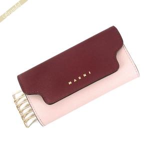 マルニ キーケース MARNI レディース マルチカラー レザー ボルドー×ライトピンク×グレー PCMO0017U1 LV520 Z437N｜brandol