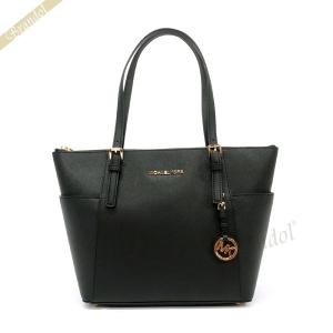 【新品・未使用】MICHAEL KORS ブラック 革トートバッグ マイケルコース トートバッグ レディース VOYAGER サフィアーノ レザー