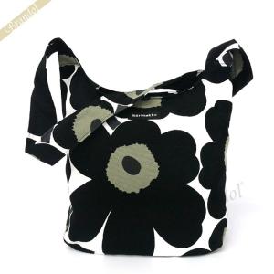 マリメッコ ショルダーバッグ marimekko レディース Clover ピエニ ウニッコ 花柄 ホワイト×ブラック 042630 030｜brandol