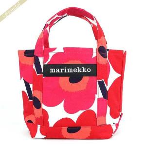 マリメッコ トートバッグ marimekko レディース Pieni Unikko 花柄 ホワイト レッド系 048294 001｜brandol