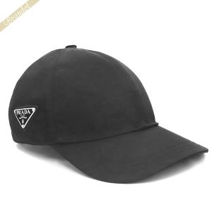 プラダ PRADA ベースボールキャップ 帽子 メンズ デニム サイド 三角 