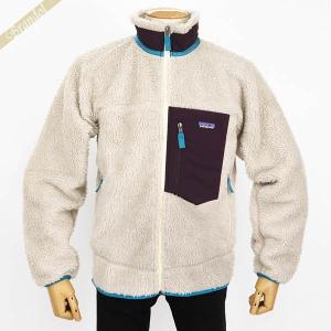 Patagonia パタゴニア フリース クラシック レトロ-X ジャケット S/M/L/XLサイズ ナチュラル×パープル 23056 NLPM | ブランド◇｜brandol