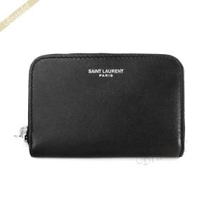 サンローラン 小銭入れ SAINT LAURENT レザー ラウンドファスナー ブラック 506522 0U90N 1000｜brandol