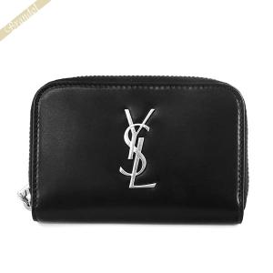 サンローラン パリ 小銭入れ SAINT LAURENT YSLロゴ レザー ブラック 535411 0SX0E 1000｜brandol