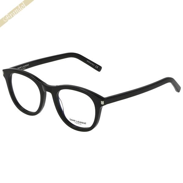 サンローラン メガネフレーム SAINT LAURENT メンズ ボストン セルフレーム ブラック ...