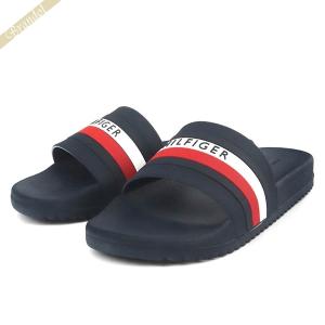 トミーヒルフィガー サンダル TOMMY HILFIGER メンズ ストライプ シャワーサンダル ネイビー TMRIKER 433