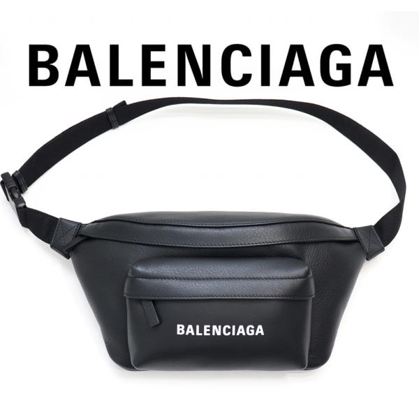 バレンシアガ バッグ ボディバッグ BALENCIGA ベルトバッグ スムースレザー 本革 ブラック...