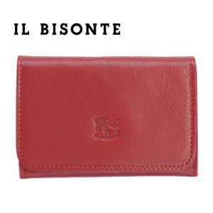 IL BISONTE（イルビゾンテ） カードケース 名刺入れ キャメル ヤキヌメ