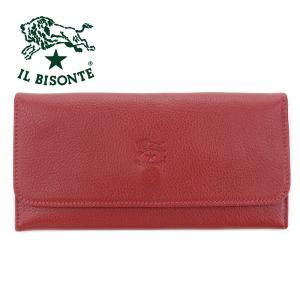 【超希少未使用】イルビゾンテ  三つ折り長財布 リバティコラボ ☆ブラック☆ IL BISONTE（イルビゾンテ） 長財布 三つ折り ブラック ネロ ボタン