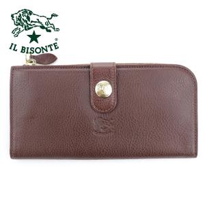 IL BISONTE（イルビゾンテ） 長財布 三つ折り ブラック ネロ ボタン