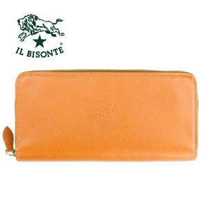 IL BISONTE（イルビゾンテ） 長財布 三つ折り キャメル ヤキヌメ