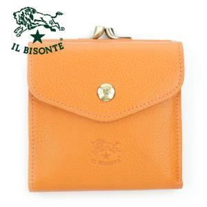 イルビゾンテ 財布 二つ折り がま口 IL BISONTE レザー 本革 オレンジ ORANGE SMW011 / C0423 小銭入れ コイン 折財布 SMW011｜brandparks