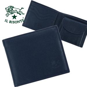 IL BISONTE（イルビゾンテ） 二つ折り財布 小銭入れ付き ブラック