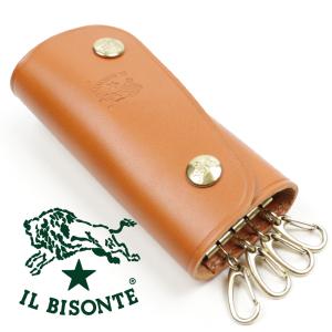 IL BISONTE（イルビゾンテ） キーケース 4連 ブラック キーリング