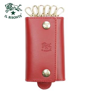 IL BISONTE（イルビゾンテ） キーケース 4連 ロッソ レッド 赤