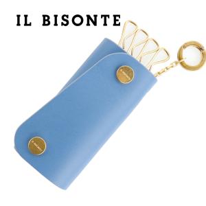 未使用 イルビゾンテ キーケース キーリング レザー グリーン ゴールド金具 IL BISONTE（イルビゾンテ） キーケース キーリング キーホルダー