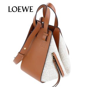 ロエベ バッグ LOEWE HAMMOCK ANAGRAM SMALL BAG A538S35X29 2426 ECRU + TAN ハンモック アナグラム スモール エクリュ タン レザー 本革