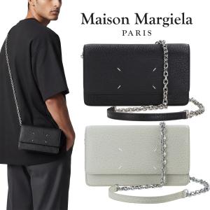 メゾンマルジェラ 長財布 Maison Margiela チェーンウォレット メンズ 二つ折り 4ステッチ ウォレット 斜め掛け ショルダーバッグ マグネットフラップ SA3UI0008