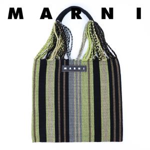 マルニフラワーカフェ ハンモックバッグ ストライプ パープル MARNI 