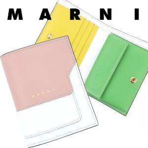 マルニ 財布 MARNI 二つ折り財布 ブラック コンパクト ミニ財布 バイ