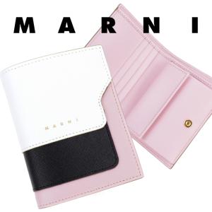 MARNI コンパクト財布 マルニ 財布 MARNI 二つ折り財布 ブラック コンパクト ミニ財布 バイ