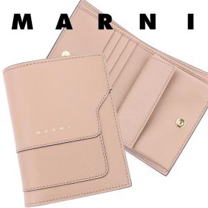 マルニ 財布 MARNI 二つ折り財布 ブラック コンパクト ミニ財布 バイ