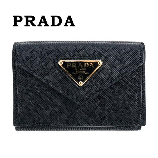 プラダ 財布 三つ折り PRADA SAFFIANO TRIANGOLO 1MH021 QHH F0...